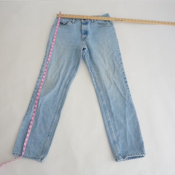 Vintage Lee Light Wash Straight Leg Blue Denim Jeans 34X32 - Picture 3 of 16